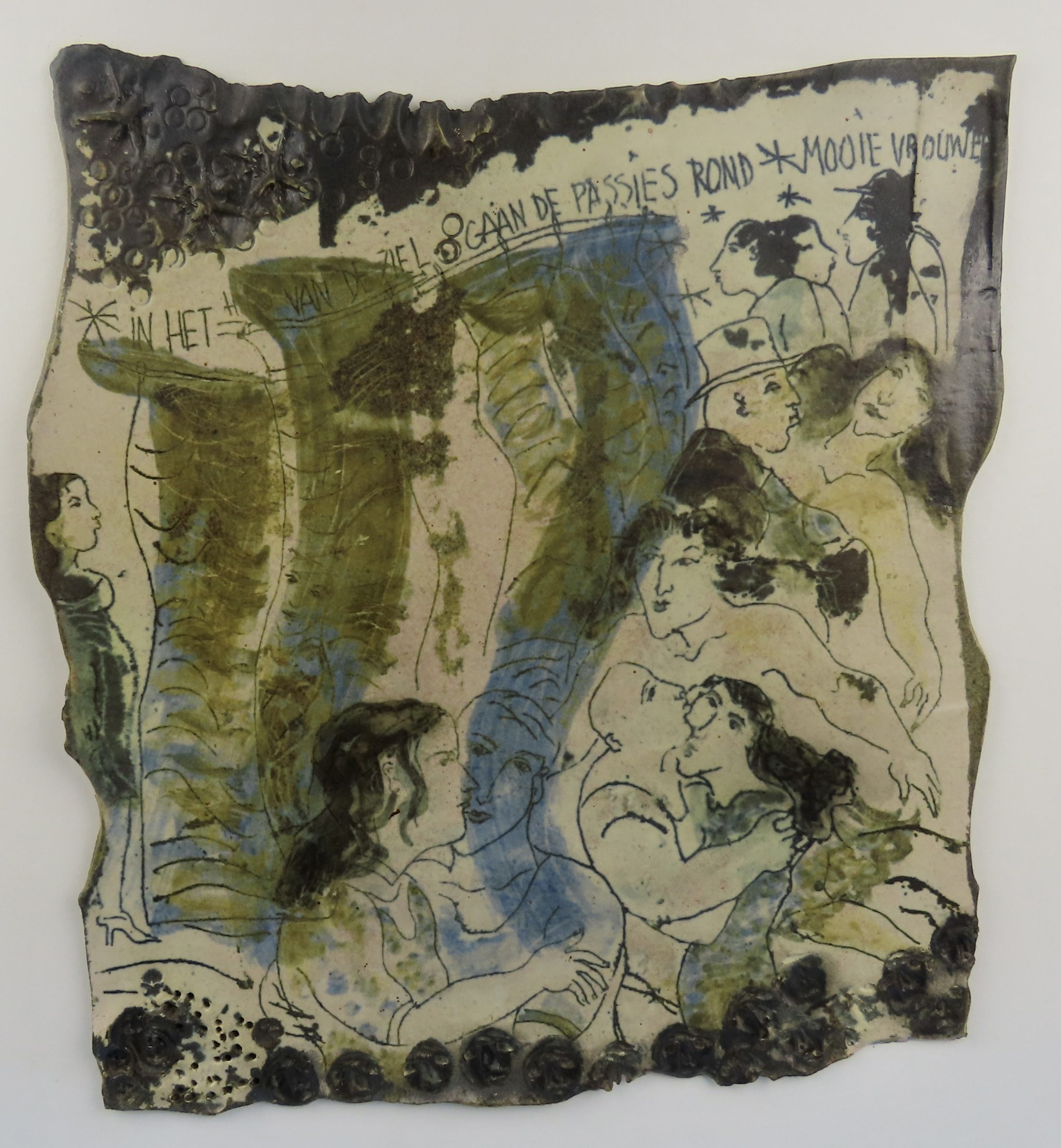 Lies Cosijn (1931-2016) Unica keramiek: "In het hol van de ziel gaan de passies rond mooie vrouwen" - Afbeelding 3